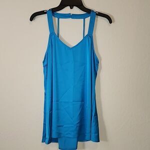 Doe & Rae blue silky tank NWOT
